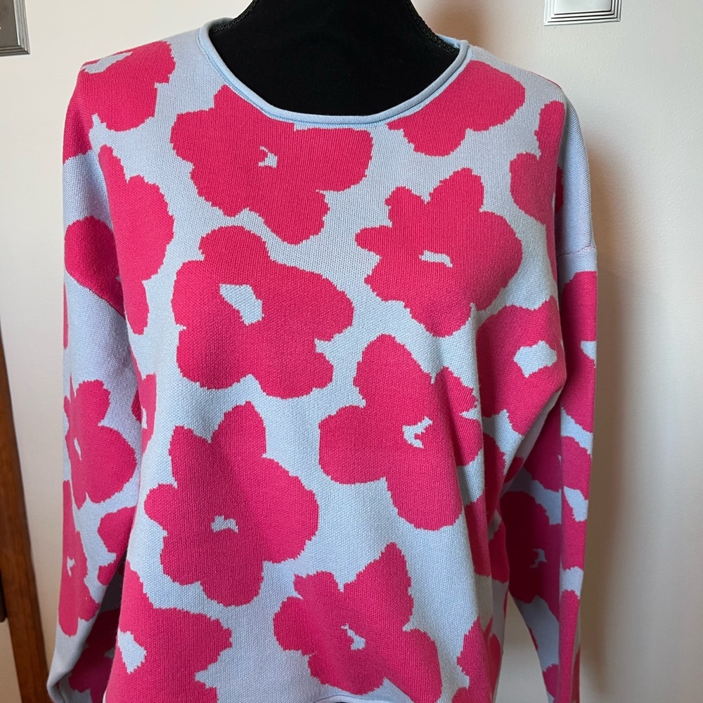 Wishlist Pink and Gray Knit Top